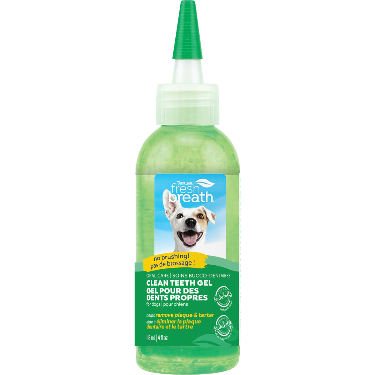Pasta dental TropiClean para perro: aliento fresco y limpieza bucal.