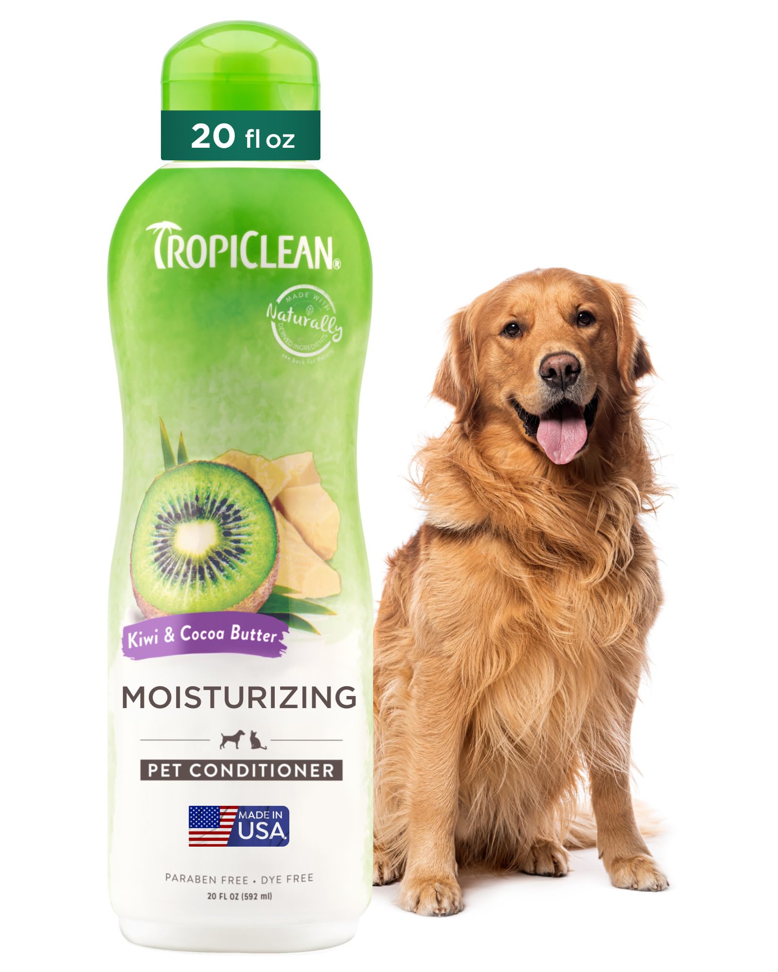 TropiClean acondicionador para perros, bote, suaviza y desenreda el pelaje