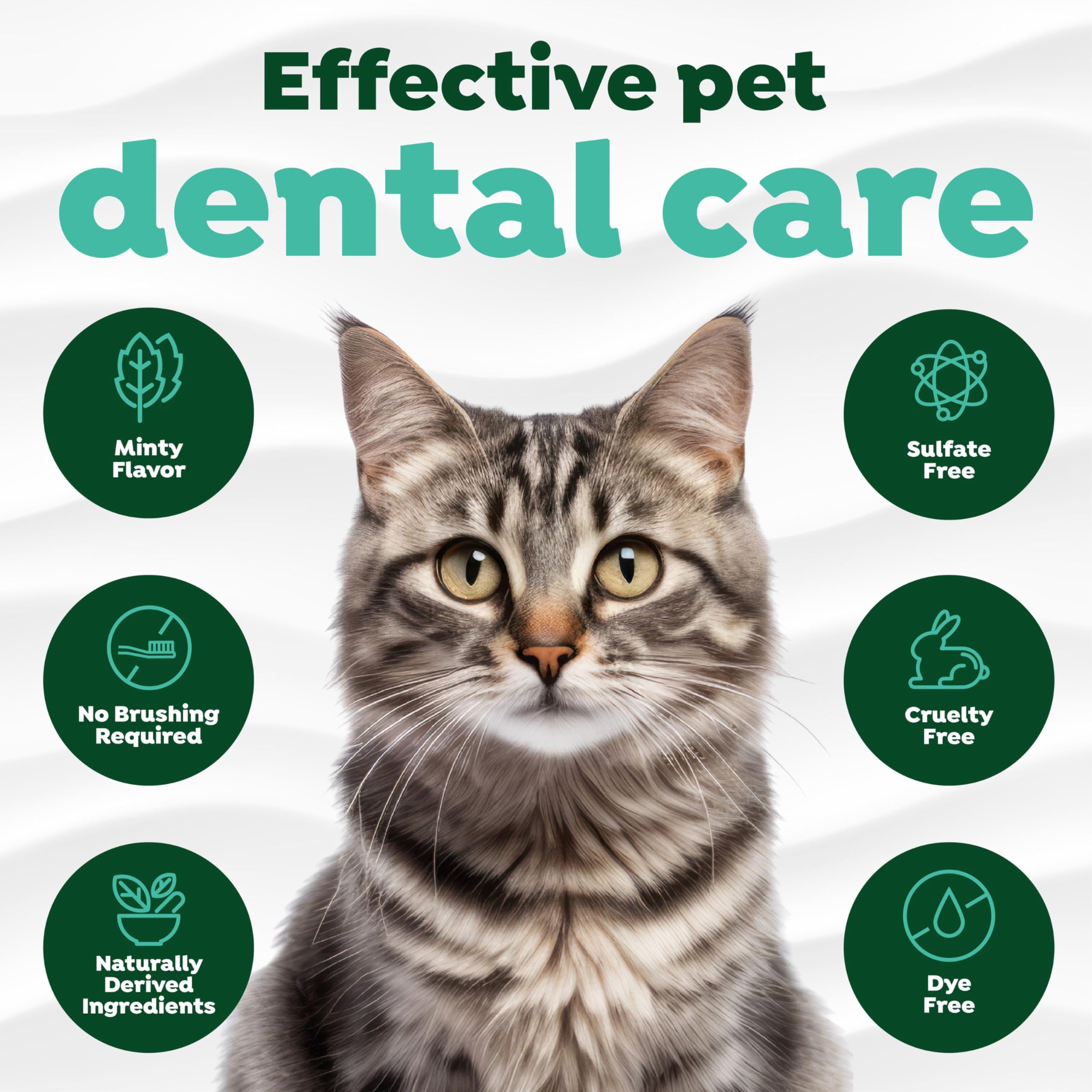 Tropiclean controla placa y sarro en gatos para higiene bucal.