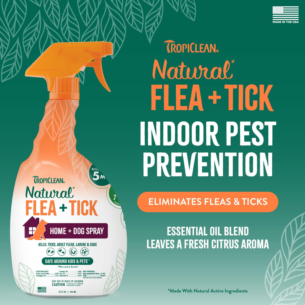 Spray TropiClean en alfombras y muebles para protección del hogar