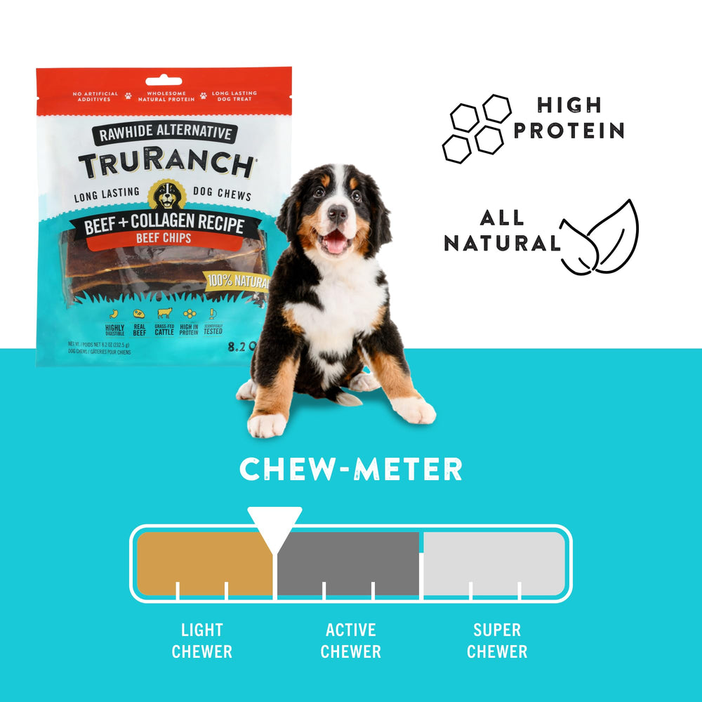 TRURANCH Chips Colágeno para perros, paquetes de 1-5 libras para ahorro práctico