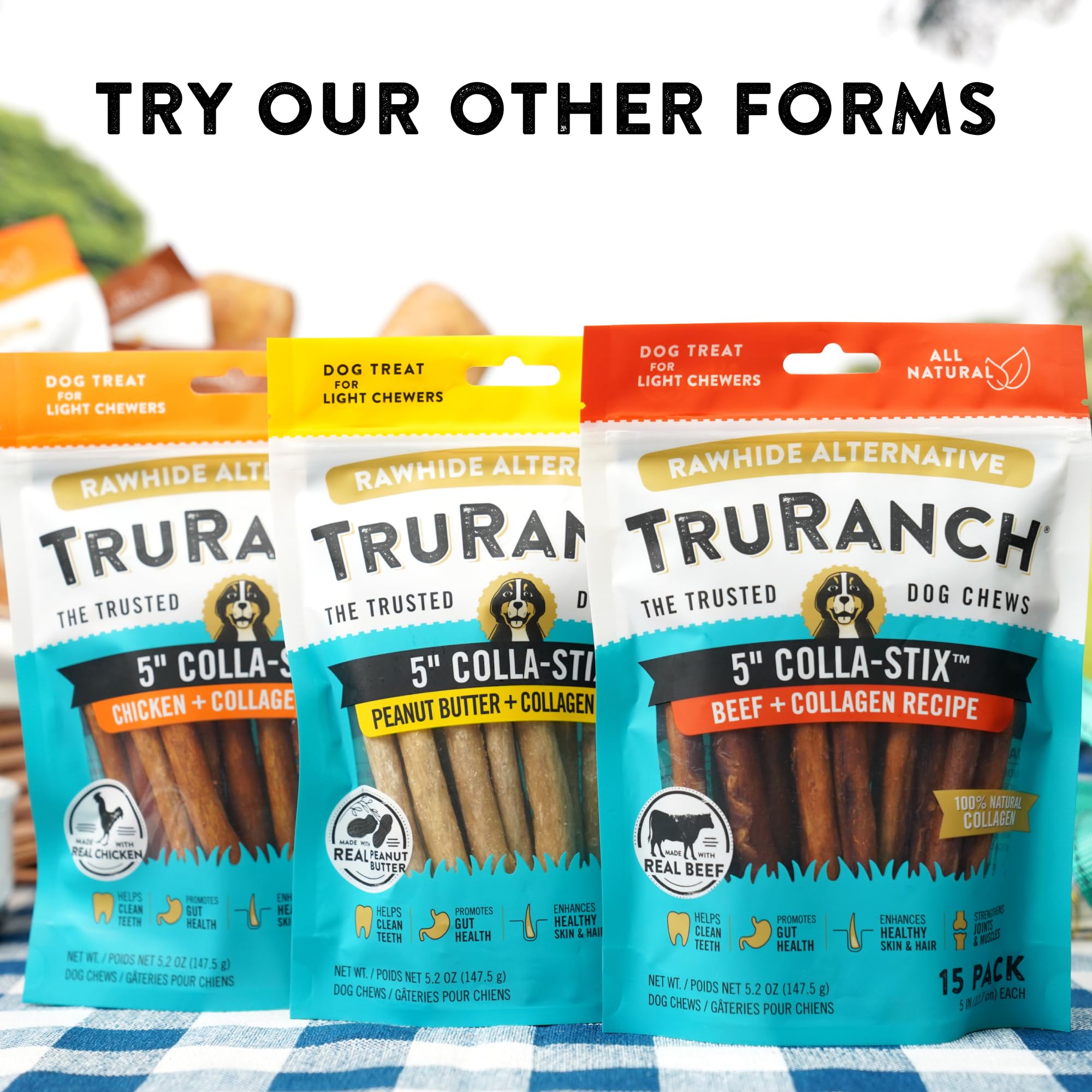 TRURANCH Chips Colágeno para perros, uso diario y entrenamiento ligero