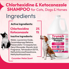 Truseb: espuma de lavado lista para aplicar en pelaje de perros, gatos y caballos.