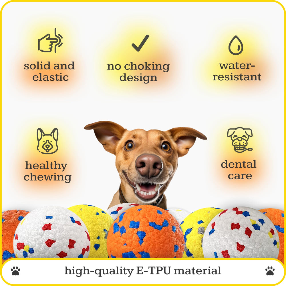 Bola Trustic Foam Fetch para perros grandes con diámetro de 3 pulgadas.