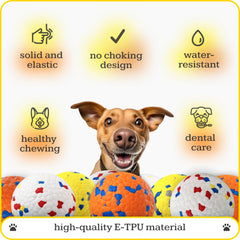 Bola Trustic Foam Fetch para perros grandes con diámetro de 3 pulgadas.
