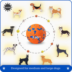 Juguete Trustic Foam Fetch duradero en naranja, ideal para morder y jugar al aire libre.
