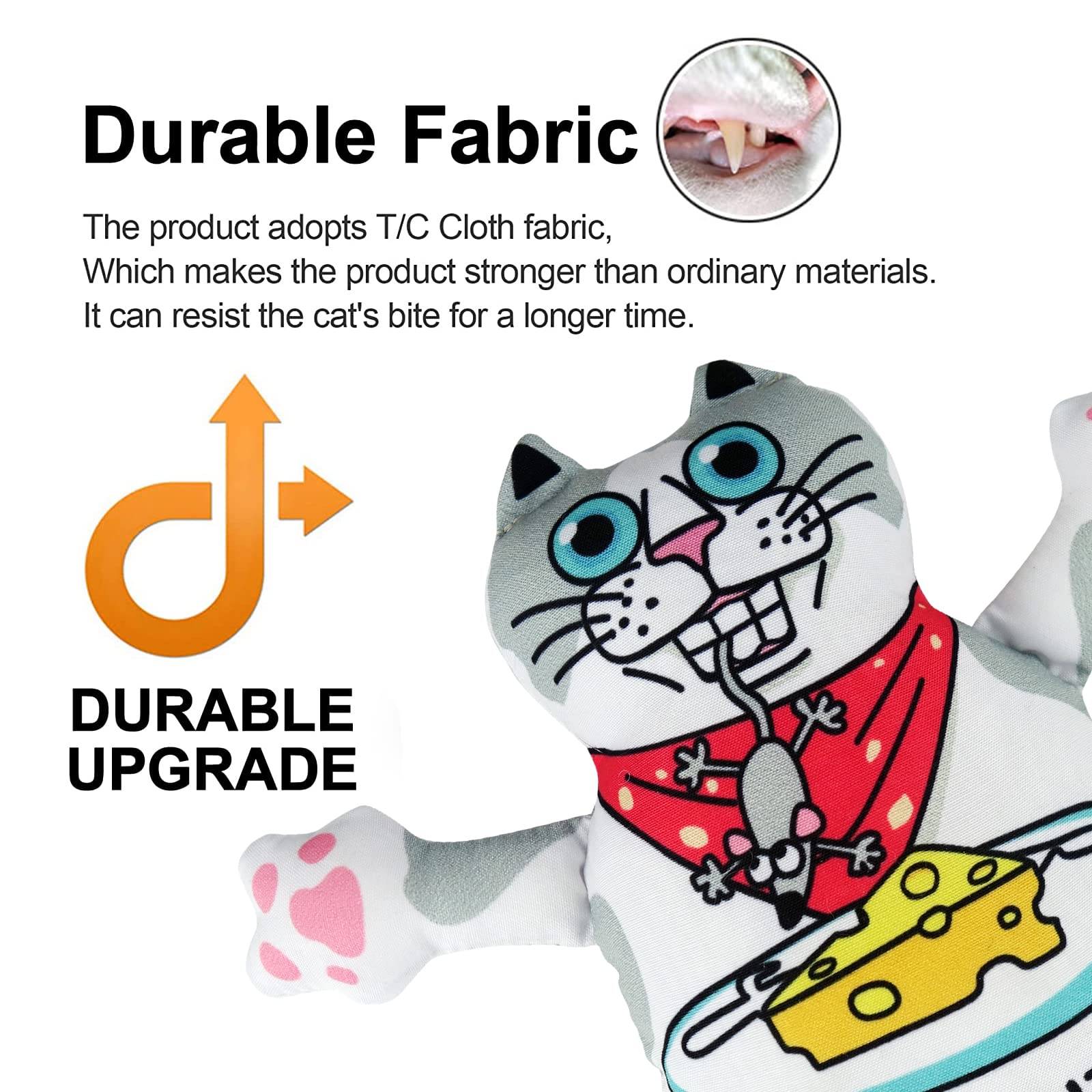 TTcat Juguete gato suave con materiales seguros, apto para mordisqueo ligero.