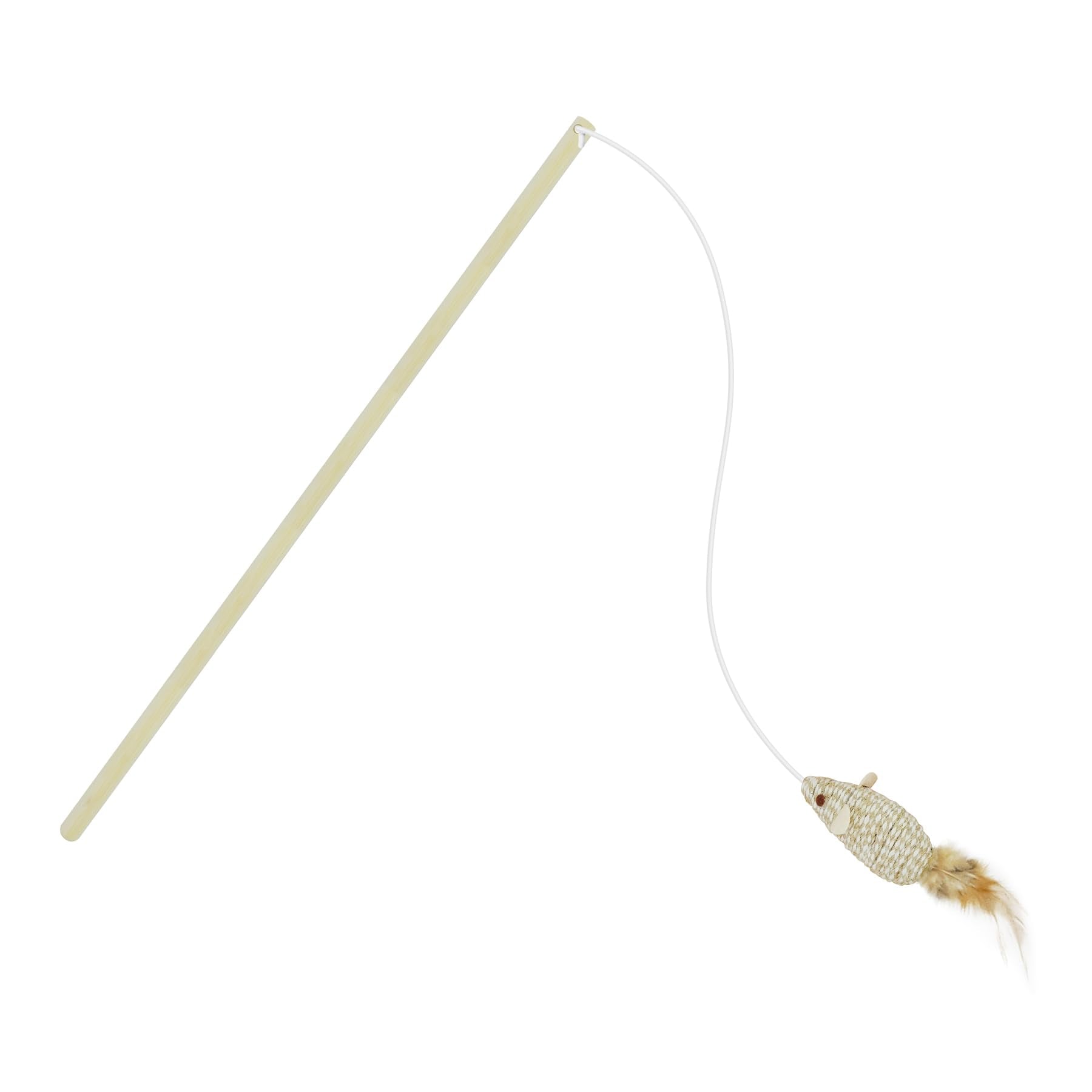 TTcat varita-gato-madera-con-pluma-raton: estimula juego activo y exploración.