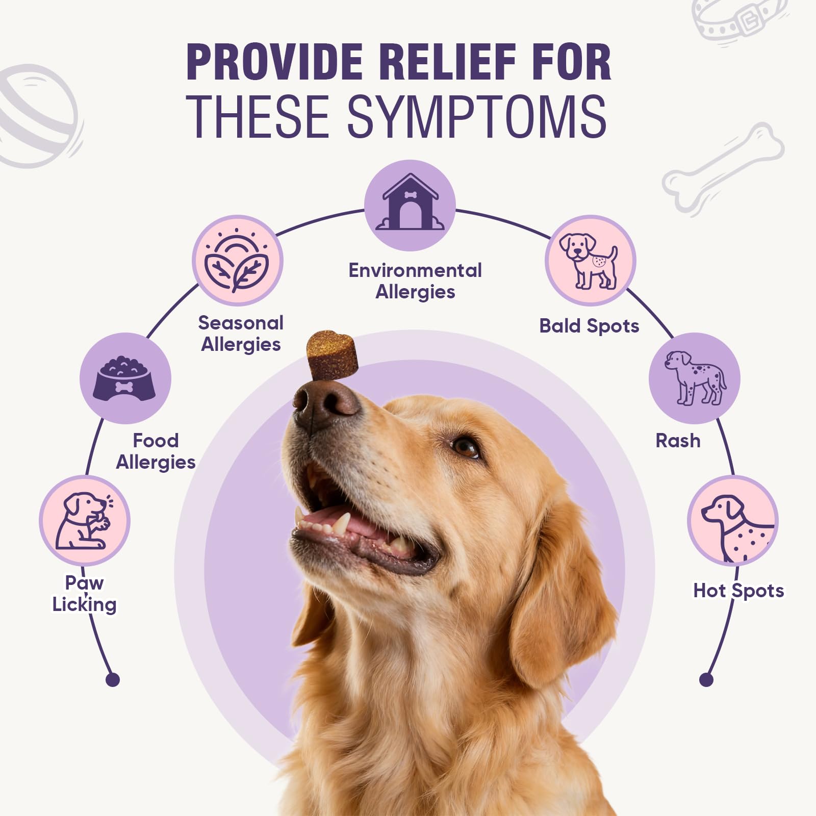 TTLXRL masticables para alergias en perros: textura suave para una administración sencilla.