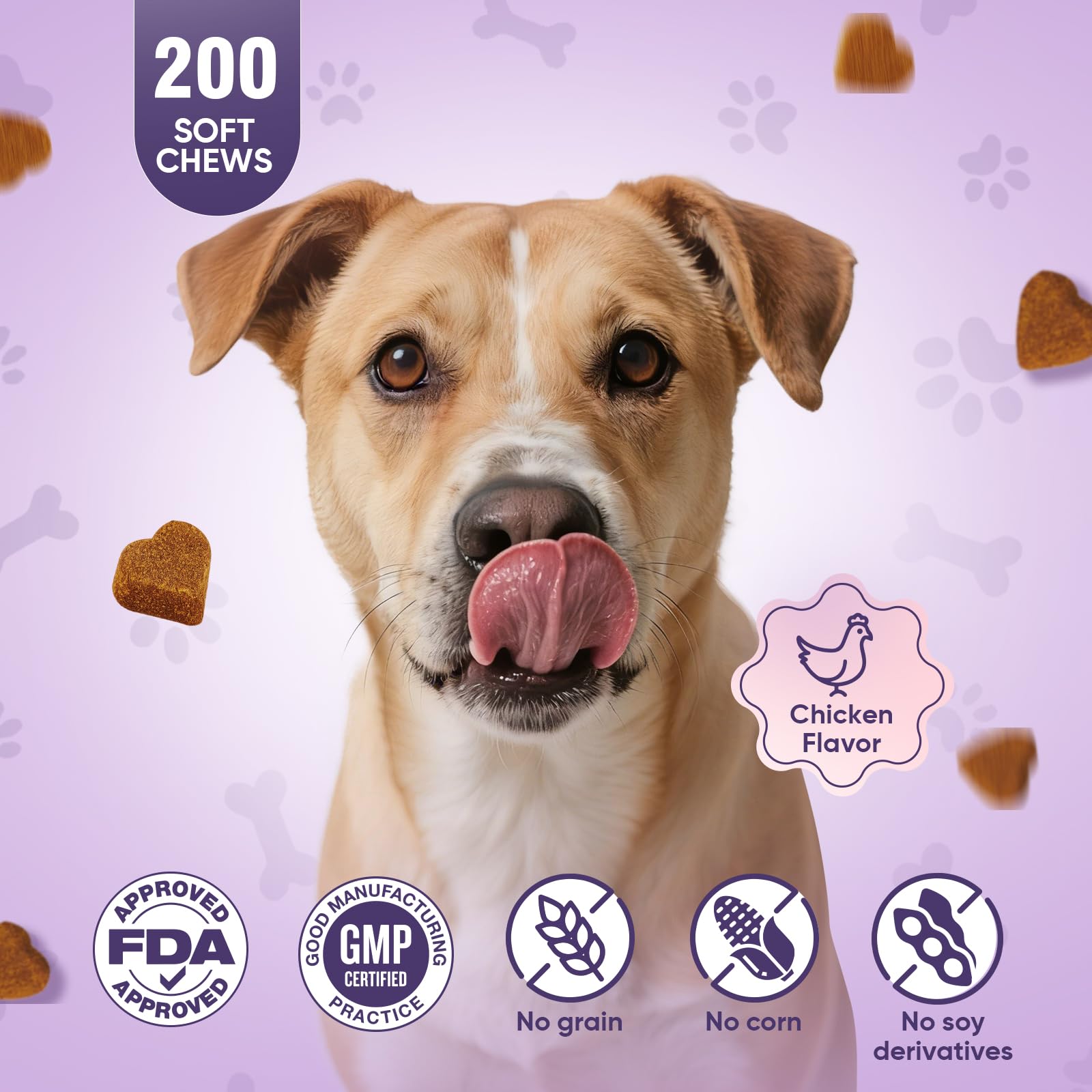 TTLXRL glucosamina para perros: sabor a pollo para mayor aceptación.