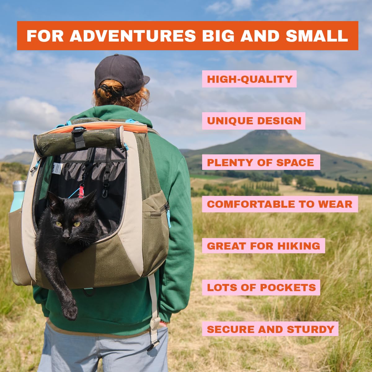 Your Cat Backpack Navegador: doble acceso para entrar y salir cómodo