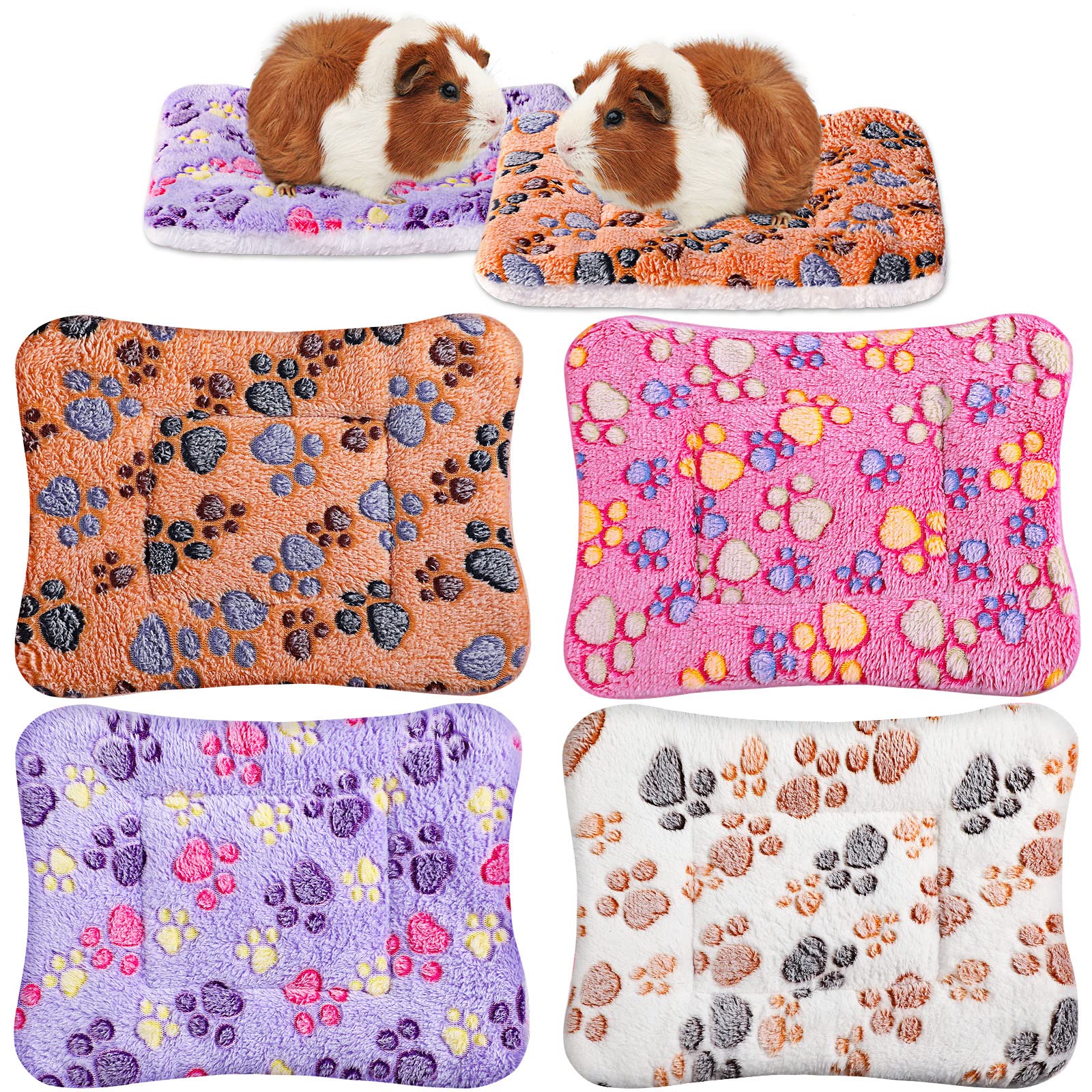 Tuanse, tapis doux pour petits animaux au motif patte, pratique et charmant