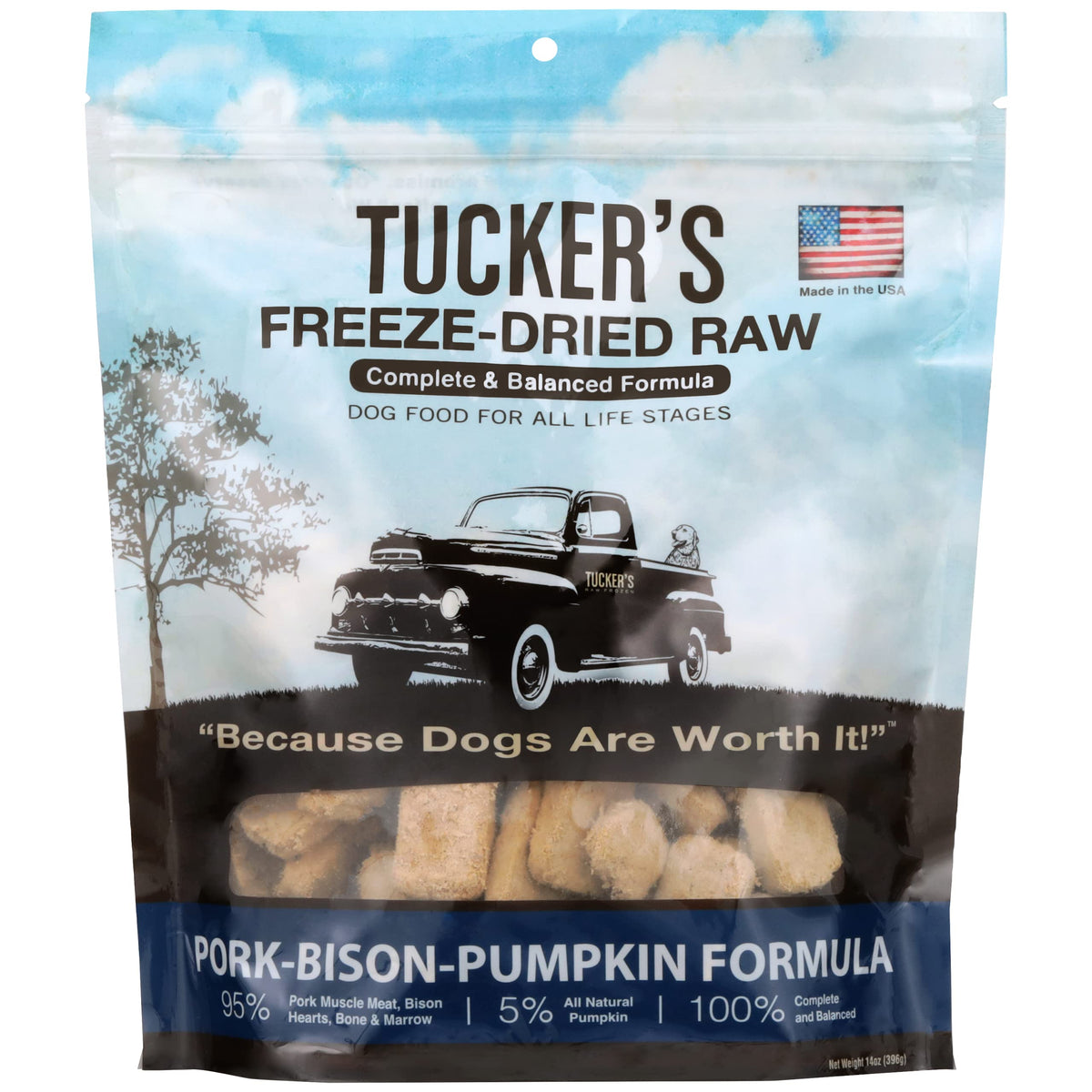 Tucker's Raw Frozen bolsa-14oz: alimento listo para servir al perro.