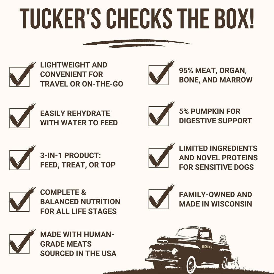 Tucker's Raw Frozen calabaza natural: aporte vegetal para digestión.