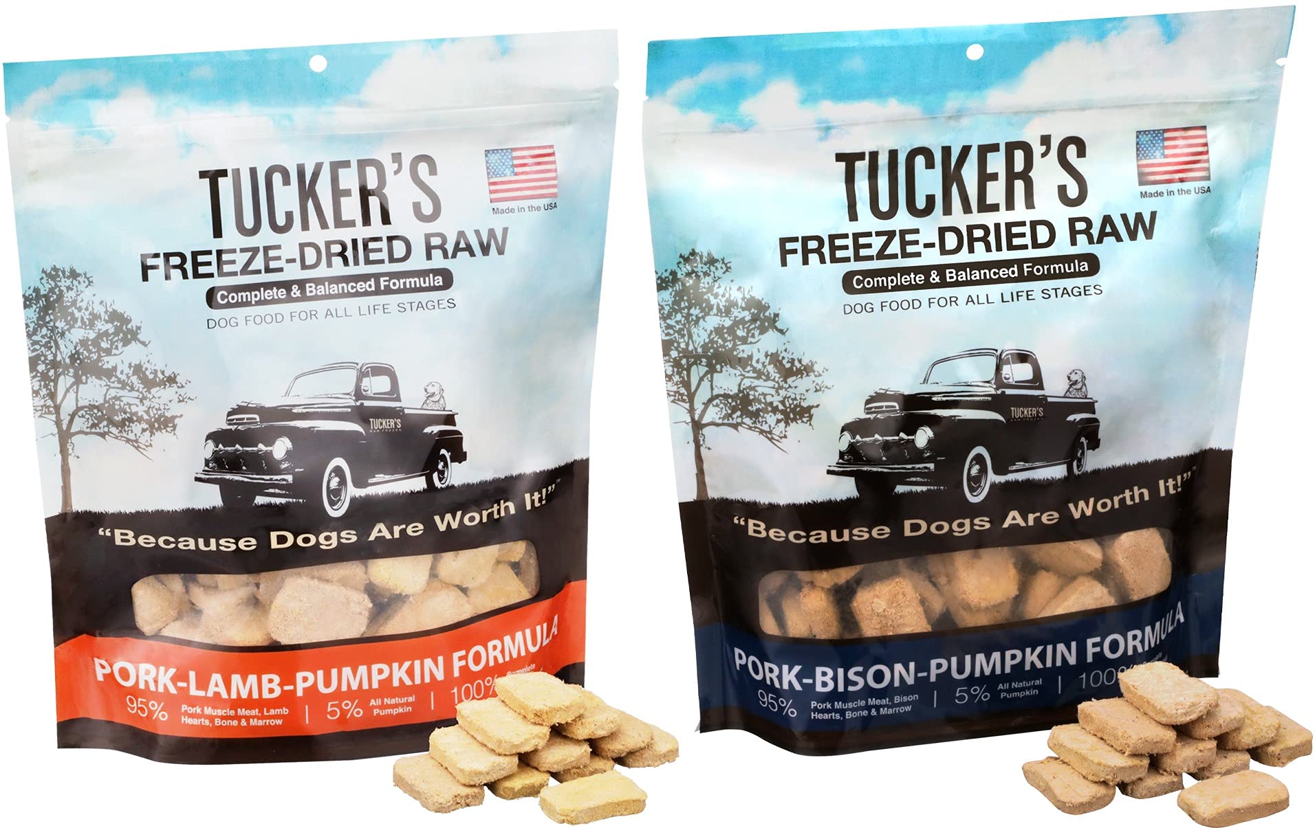 Tucker's Raw Frozen, variedad carne roja pack 2, dos sabores para perros.