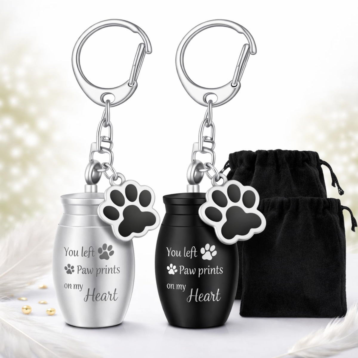 Tudomro llavero-urna para perro, cenizas, diseño básico y portátil.