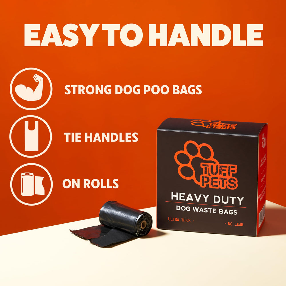Tuff Pets rollos-bolsas compatibles con dispensadores para facilitar paseos.