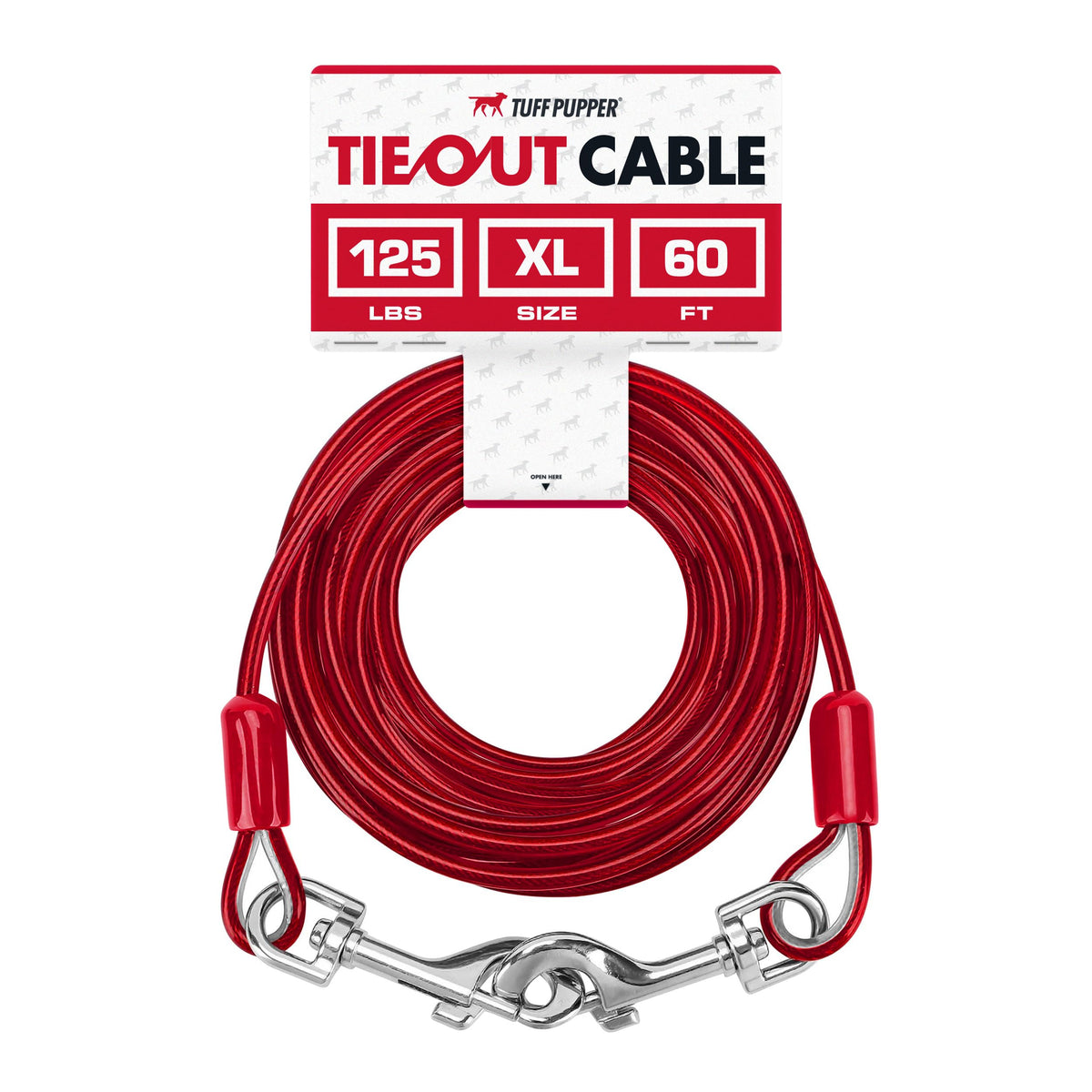 Tuff Pupper cable 60 pies para patio seguro y libertad controlada