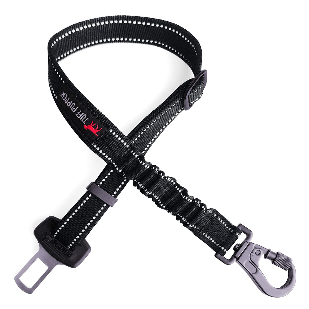 Tuff Pupper Cinturón de asiento para perro con ajuste seguro para viajes tranquilos