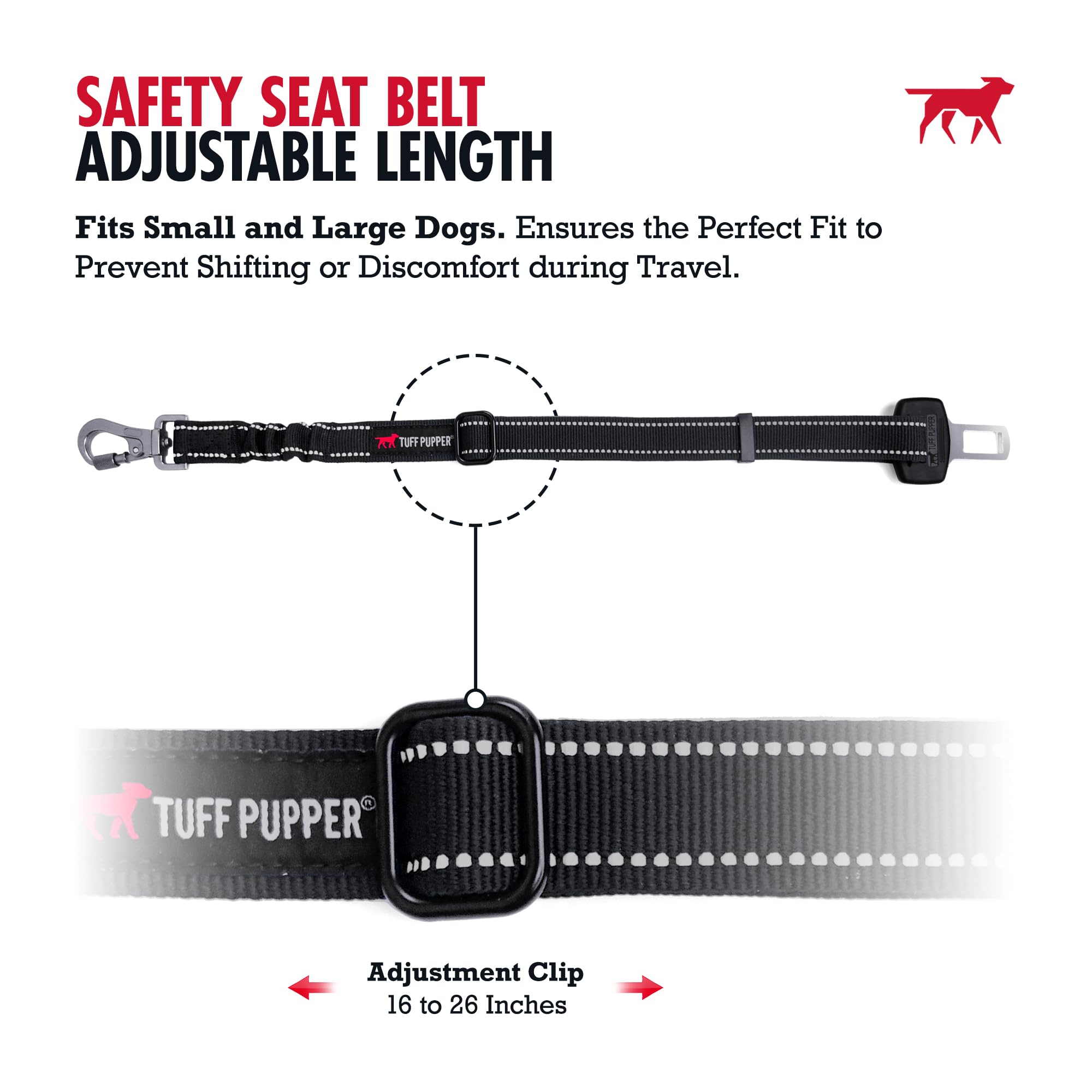 Tuff Pupper Costura reflectante 3M para mayor visibilidad nocturna