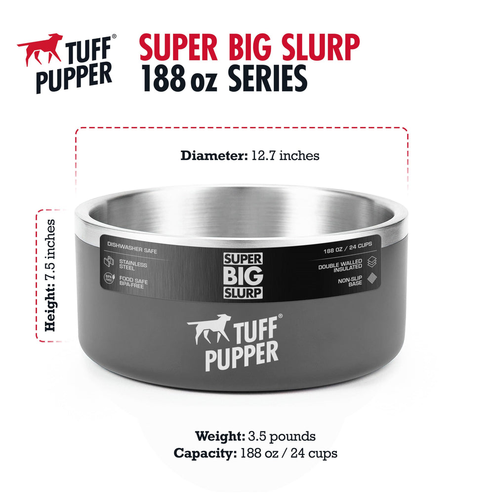 Cuenco grande de Tuff Pupper para múltiples mascotas.