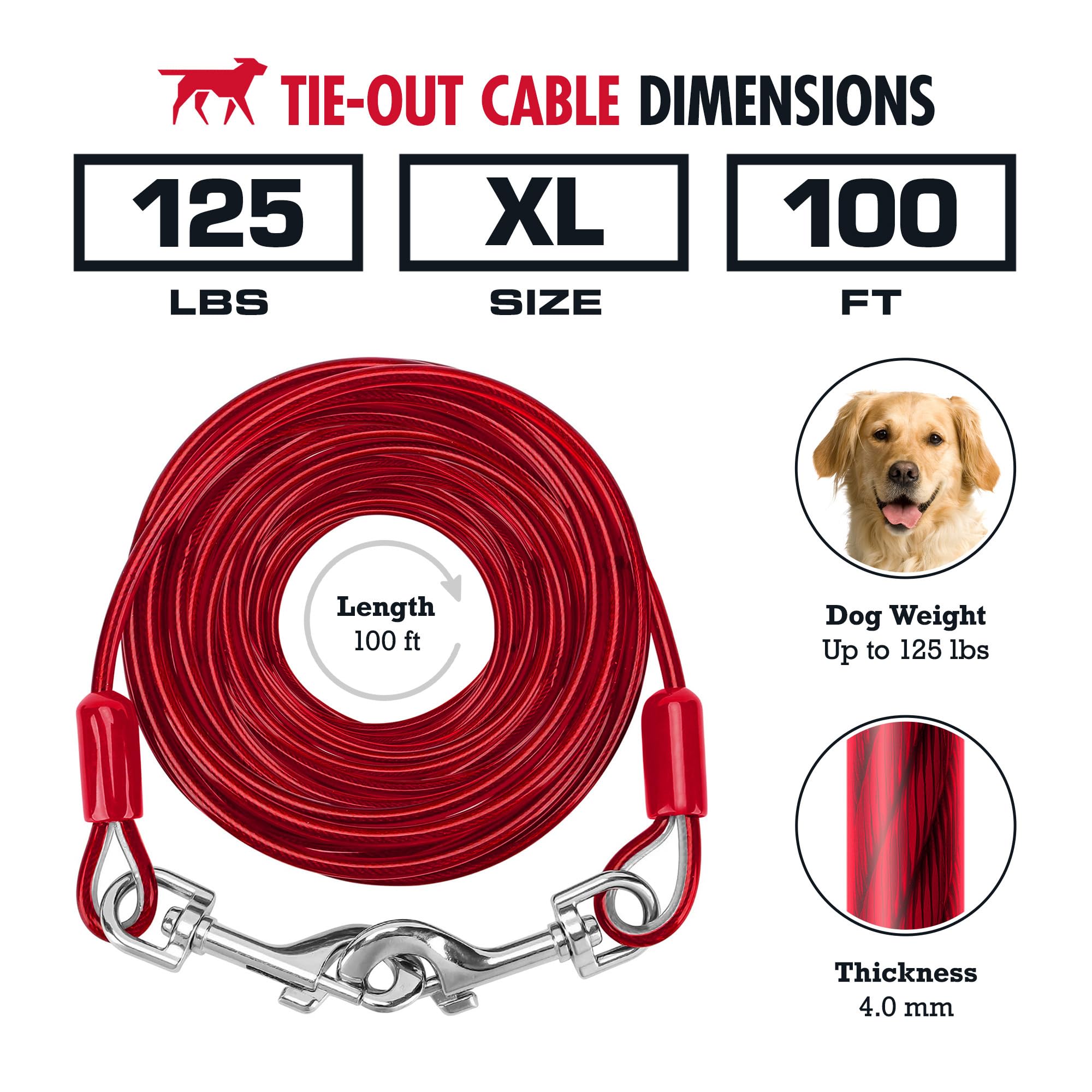 Tuff Pupper sistema de enganche exterior garantiza fijar al perro con seguridad.