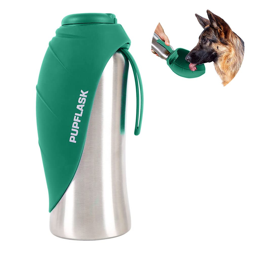PupFlask de Tuff Pupper, botella para perros de 27 onzas, ideal para viajar.