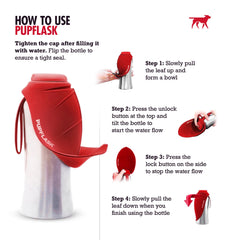 PupFlask copa plegable facilita beber sin ensuciar durante caminatas.