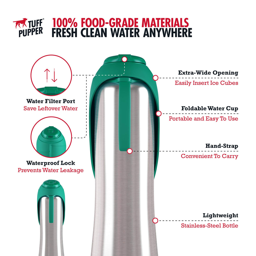 PupFlask cuenco hoja doblable para beber sin desorden durante salidas.