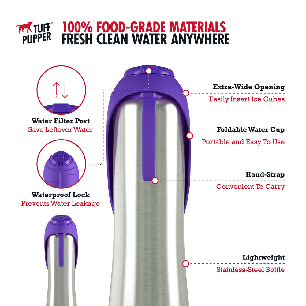 PupFlask portátil para viajes, uso cómodo en ruta