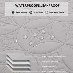 Manta reversible Tuffeel, dos caras gris claro y crema para combinar con la decoración.