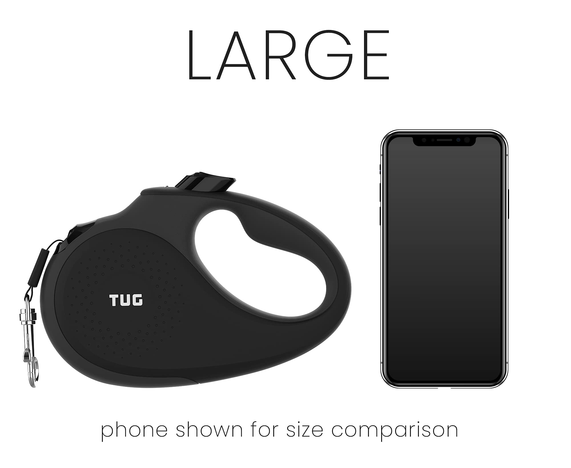 TUG 360 en negro y gris aumenta visibilidad y seguridad en exteriores.