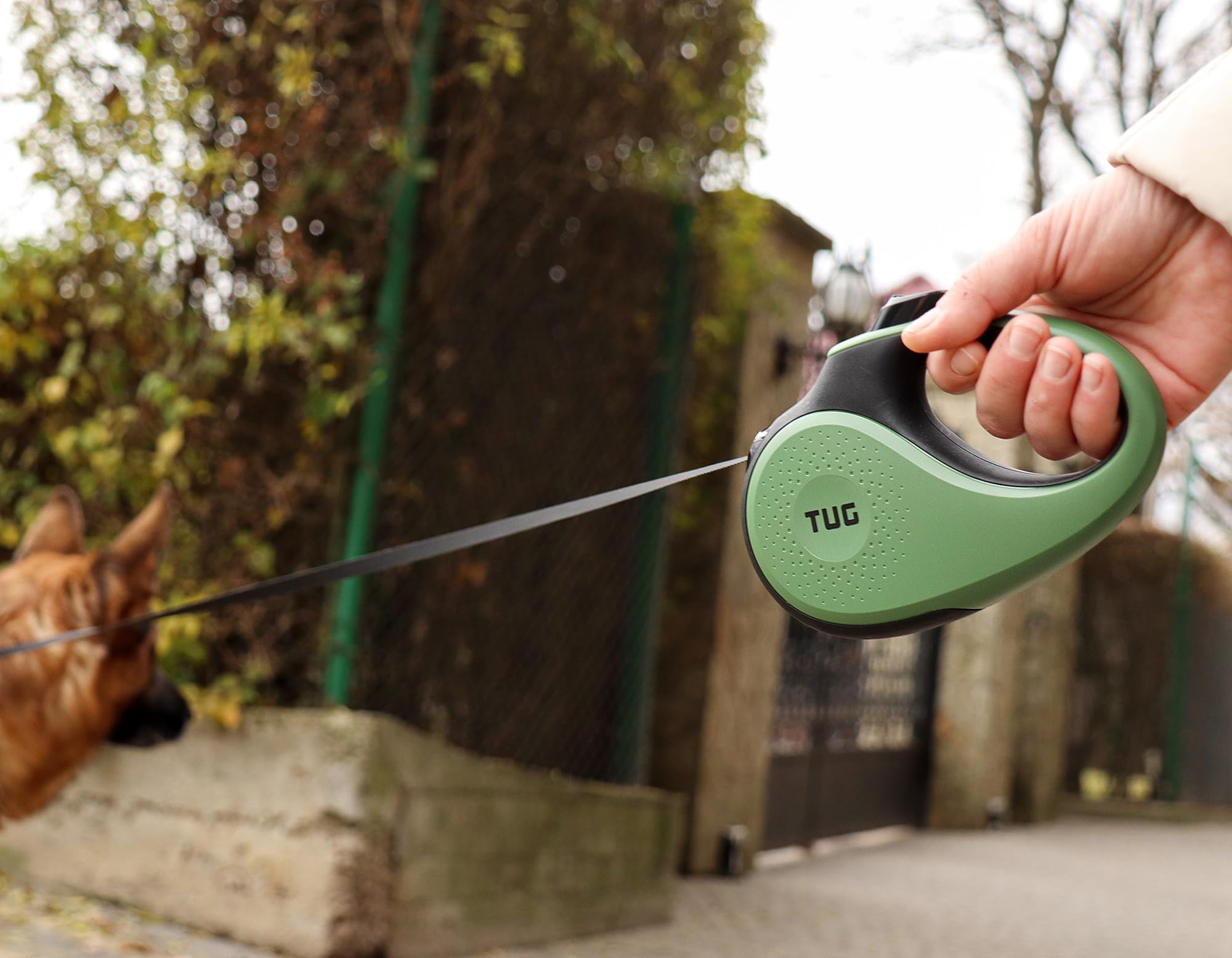 TUG sistema de freno rápido con pulgar para control inmediato.