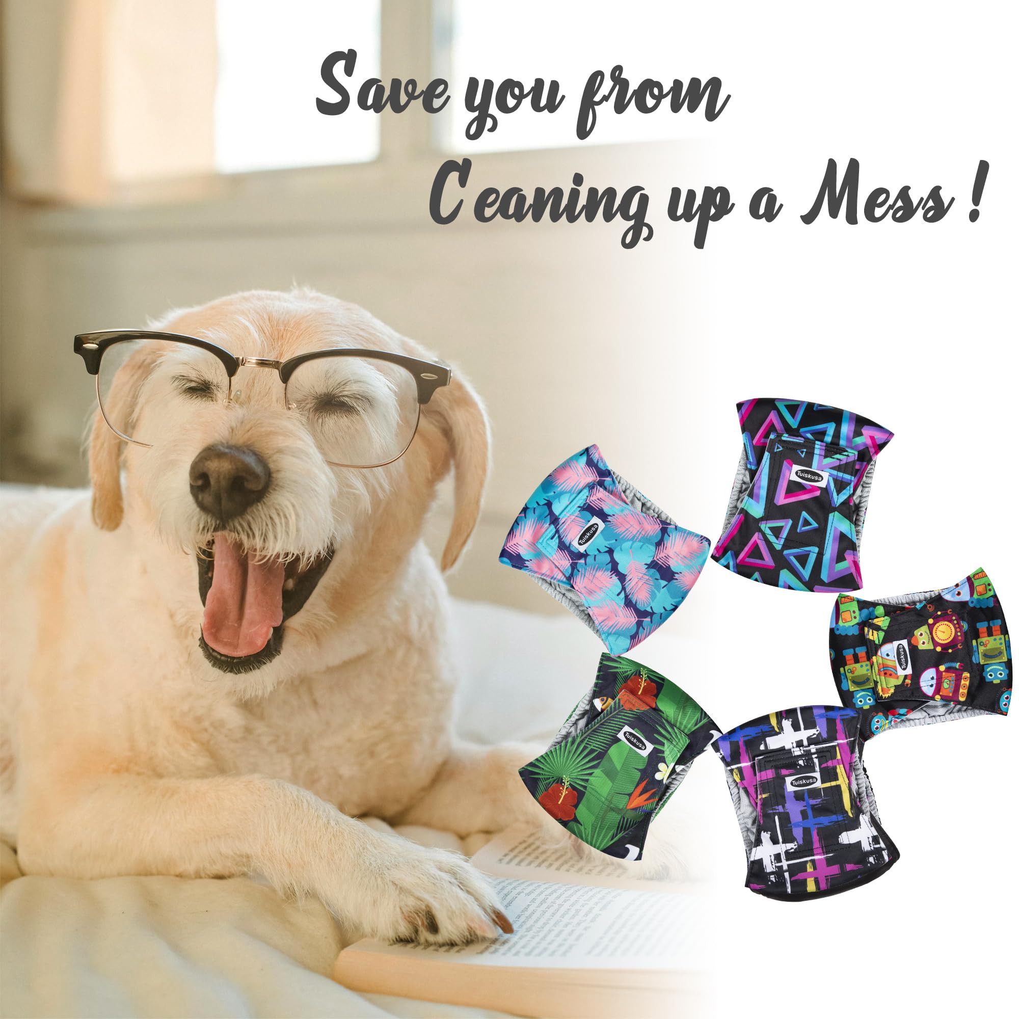 Pañales Tuiskusa talla mediana, variedad de tallas para cada perro.
