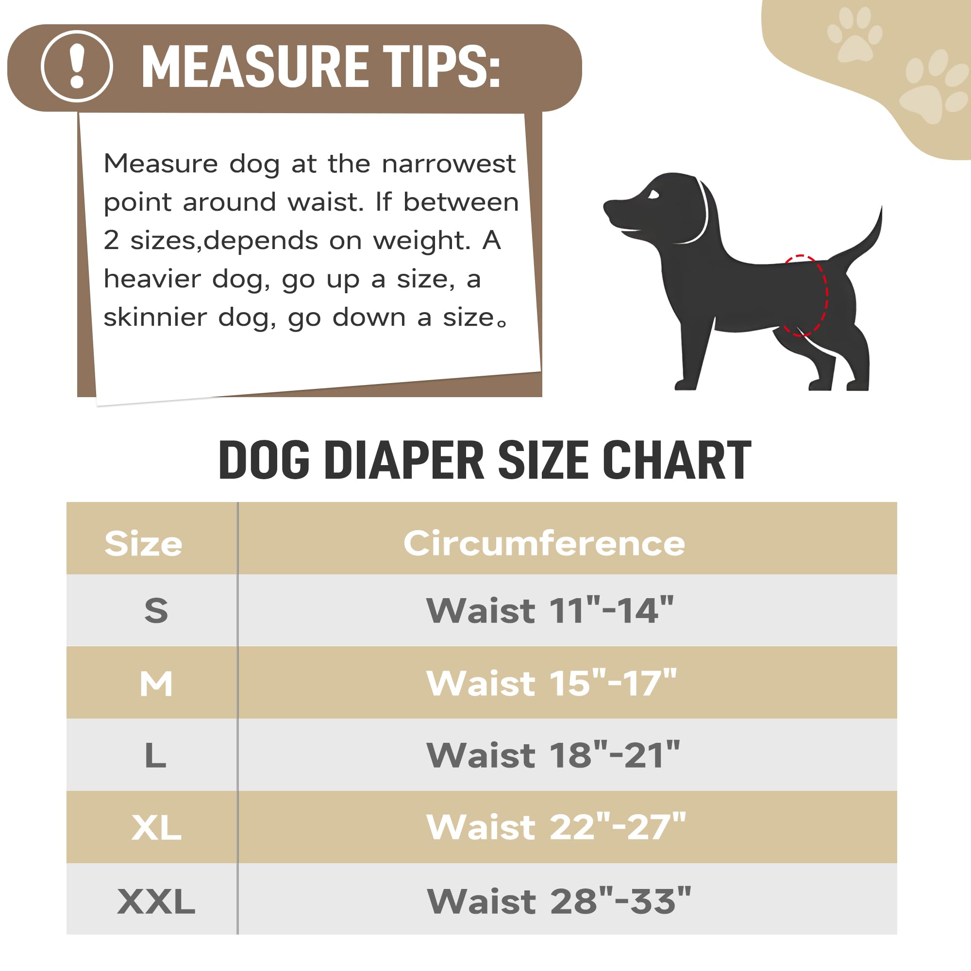 Pañales lavables Tuiskusa para perros machos, reutilizables y ecológicos.