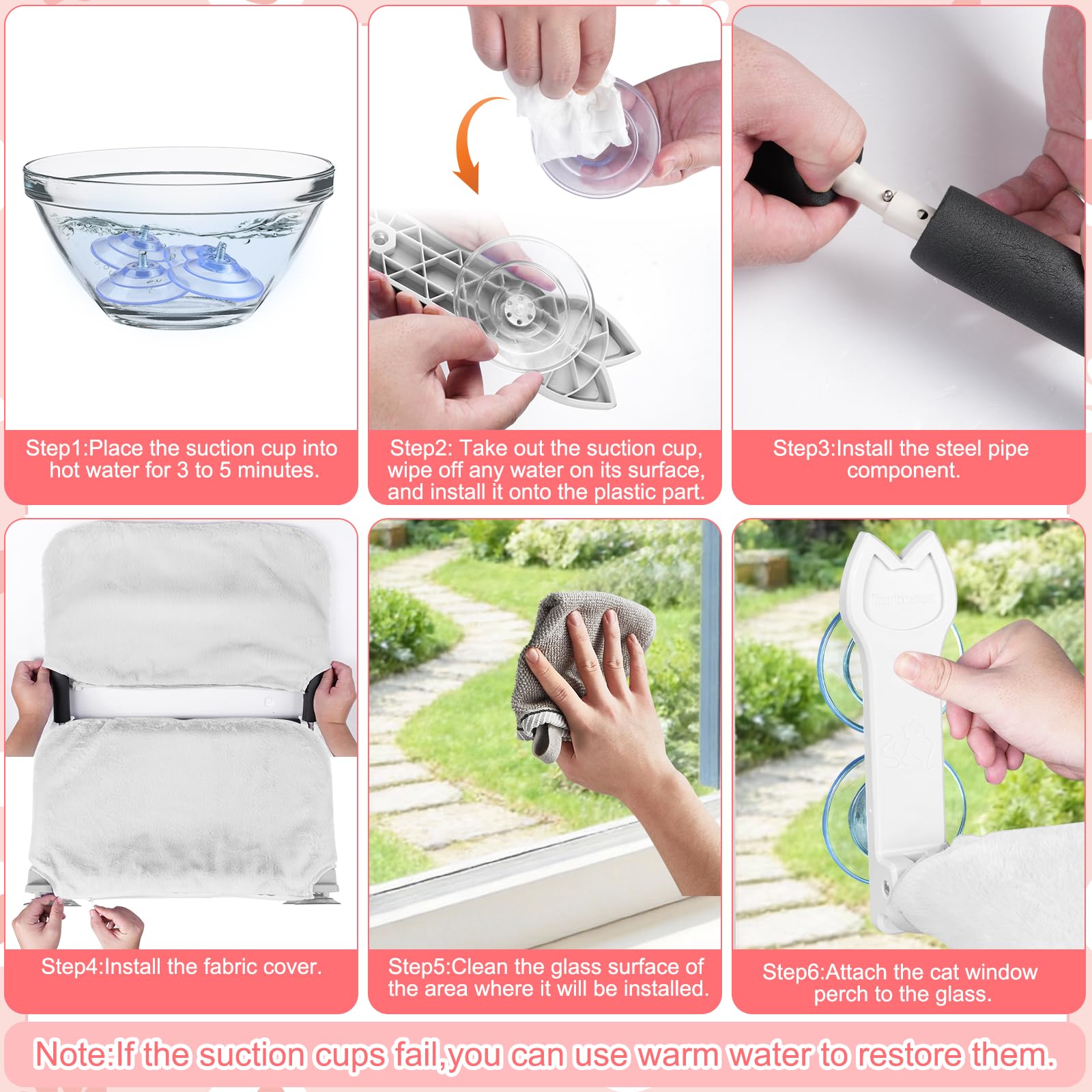 Diseño plegable Turbosus para evitar interferencias con cortinas y persianas.