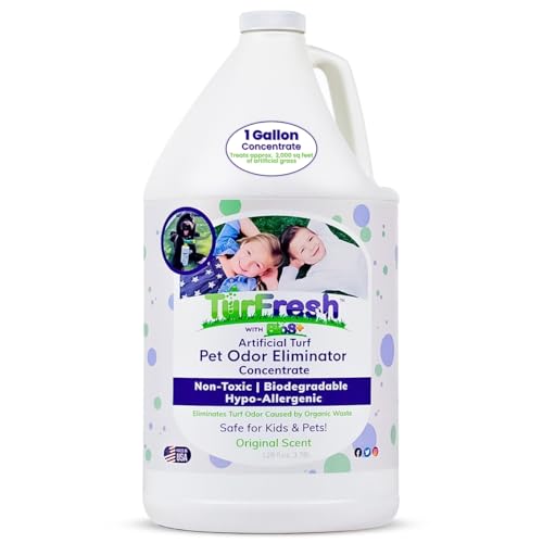 BioS+ de TurFresh, etiqueta del producto, destaca su fórmula enzimática segura.