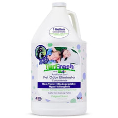 BioS+ de TurFresh, etiqueta del producto, destaca su fórmula enzimática segura.