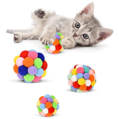 TUSATIY pelotas para gato con campana azul, ideal para juego interactivo