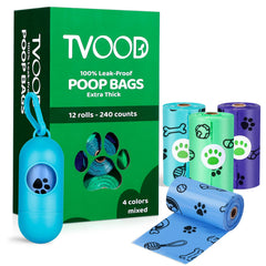 TVOOD dispensador con bolsas para perro, 240 unidades, práctico para paseos.