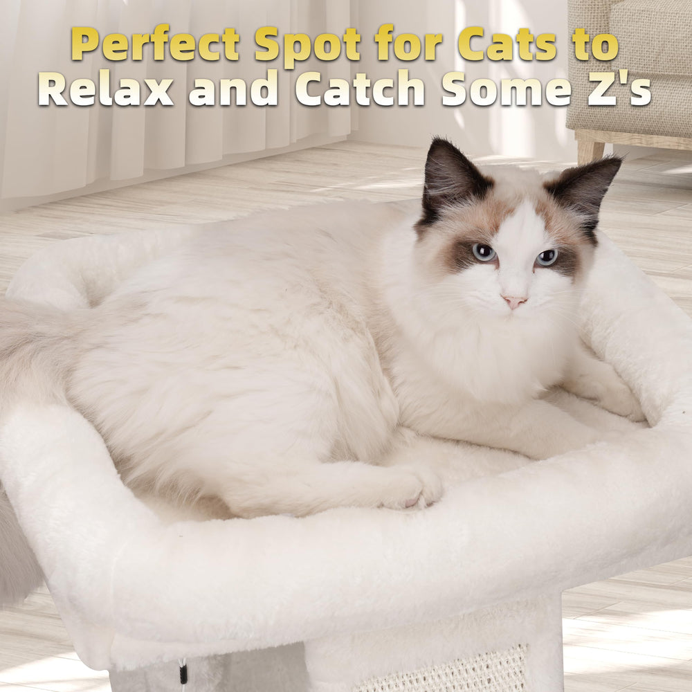 TWDEPART plataforma superior suave, rincón cómodo para siestas de tus gatos