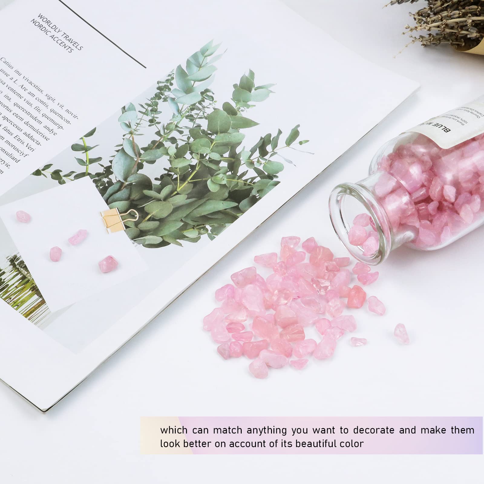 Twdrer cristal rosado para ramos y arreglos florales elegantes.