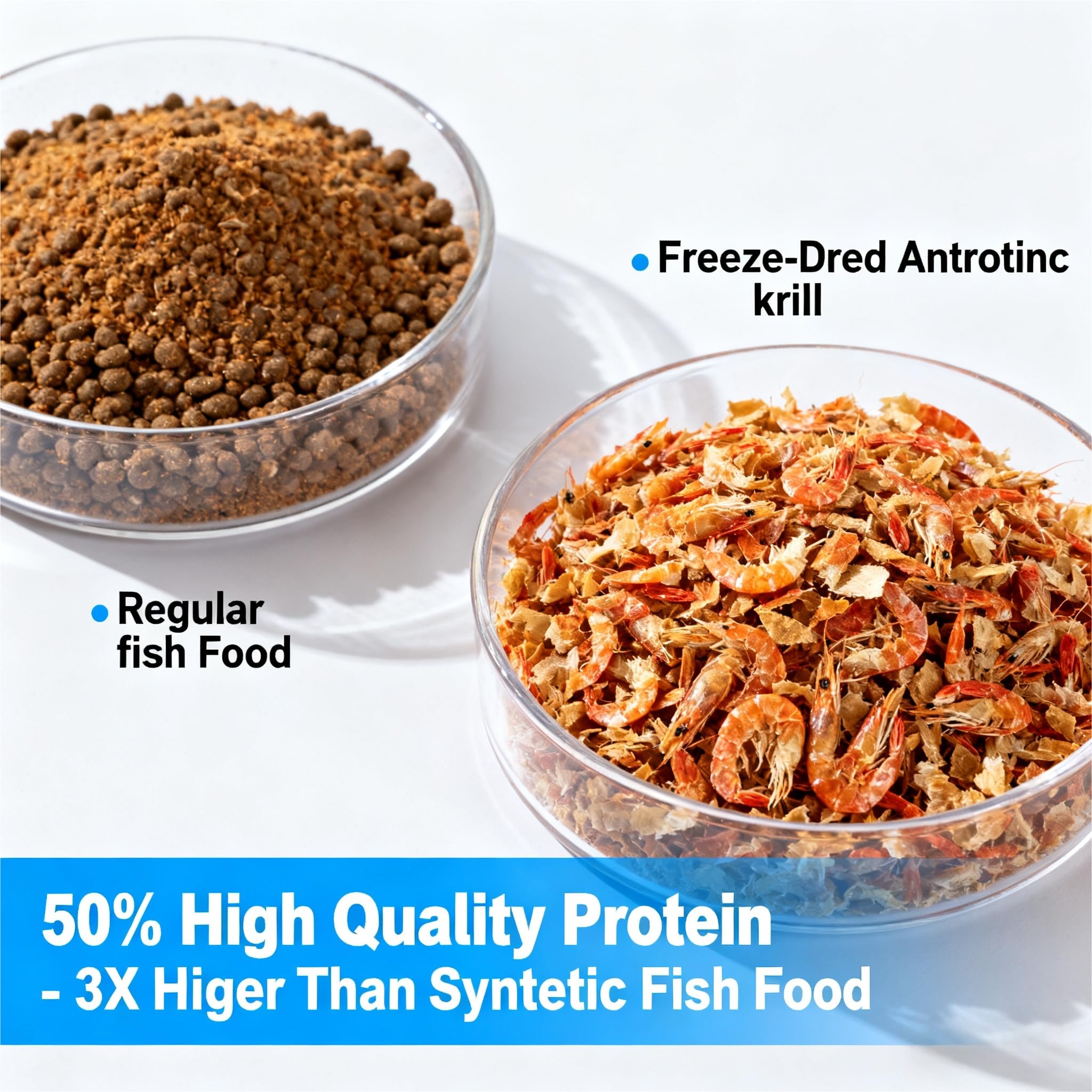 TWICEMET tapa hermética mantiene la frescura del krill entre comidas.