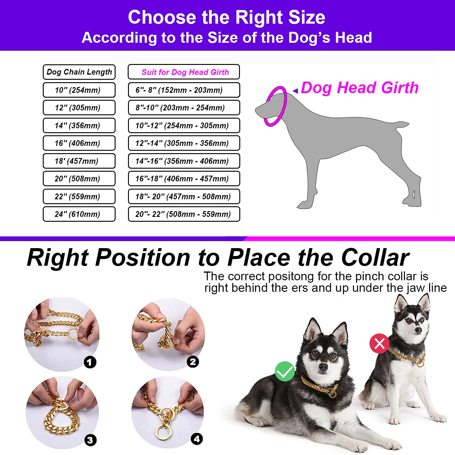 txprodogchains collar-adiestramiento-efectos, diseño en forma de P para control durante paseos