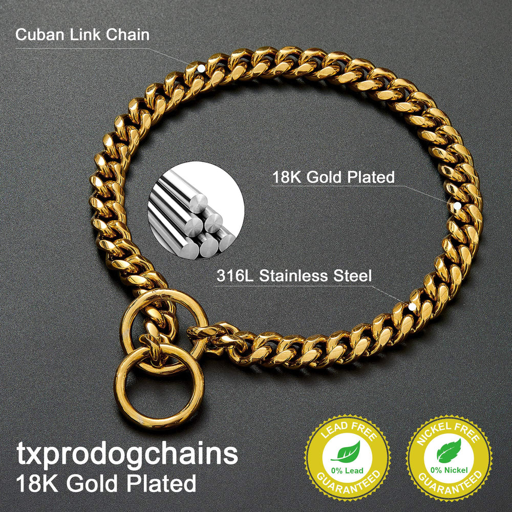 txprodogchains uso-diario, collar-cadena-cubana resistente al desgaste en paseos
