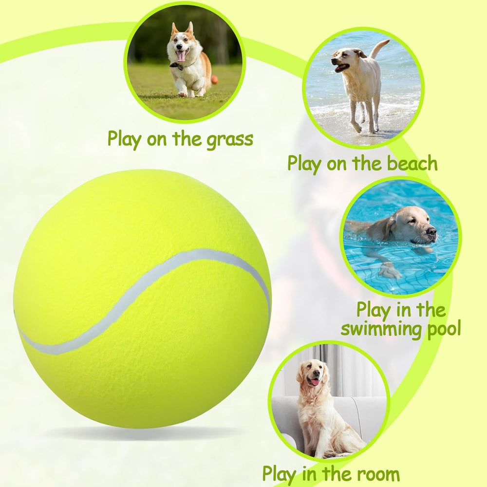 TYLIN bola tenis de 9,5 pulgadas, tamaño ideal para perros grandes.