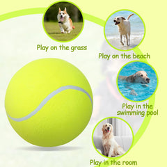 TYLIN bola tenis de 9,5 pulgadas, tamaño ideal para perros grandes.