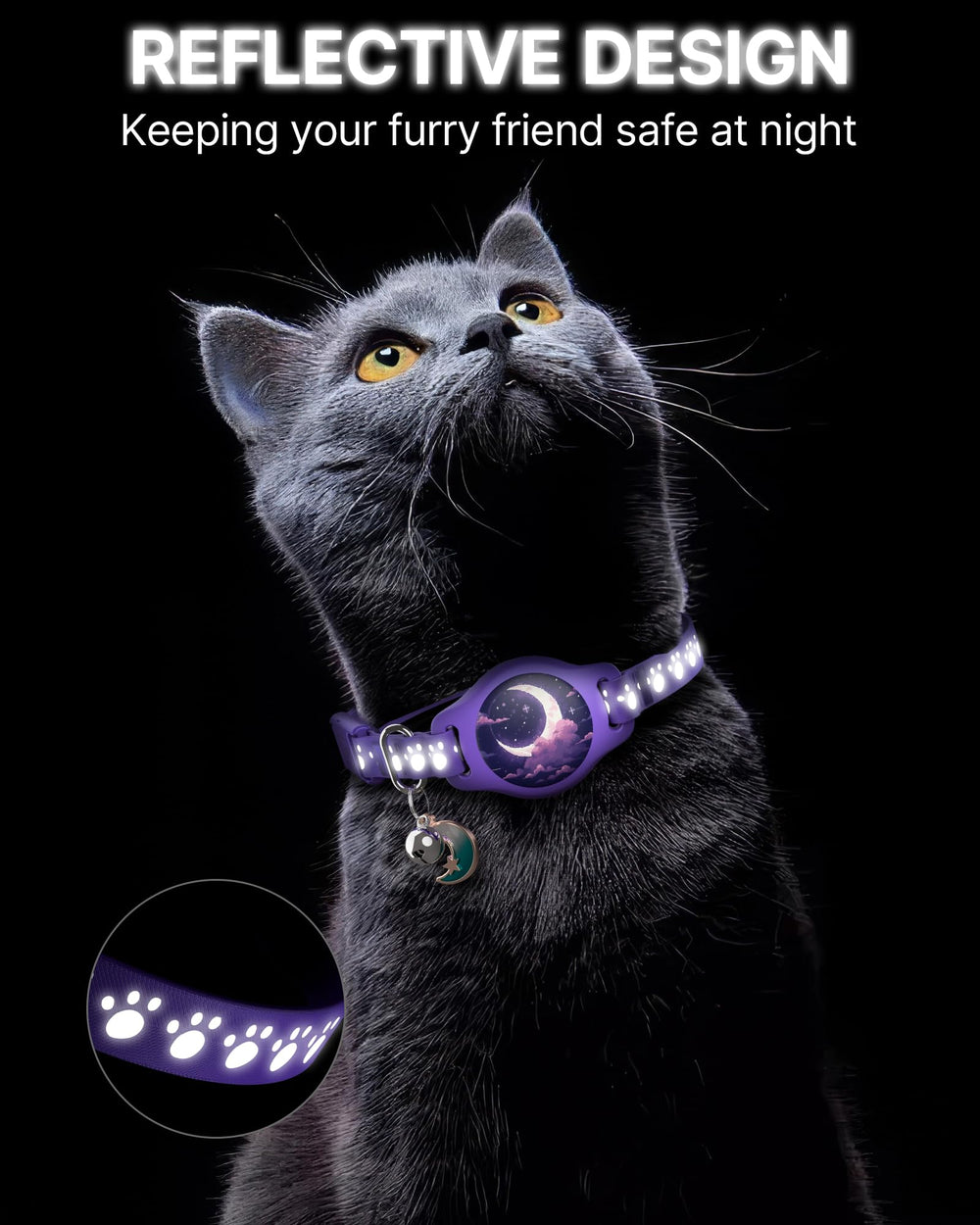 typecase collar rastreador-gato hebilla-ruptura mejora seguridad