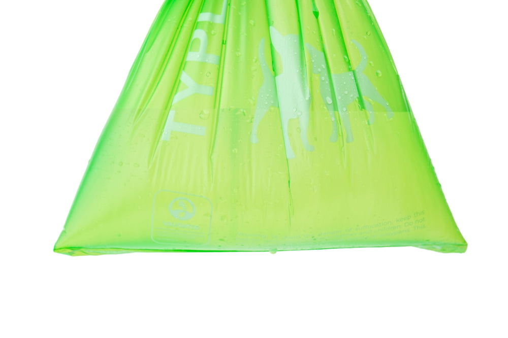 TYPLASTICS bolsas-desechos-perro-13x9-verde-lima: tamaño amplio y color verde lima para mejor cobertura