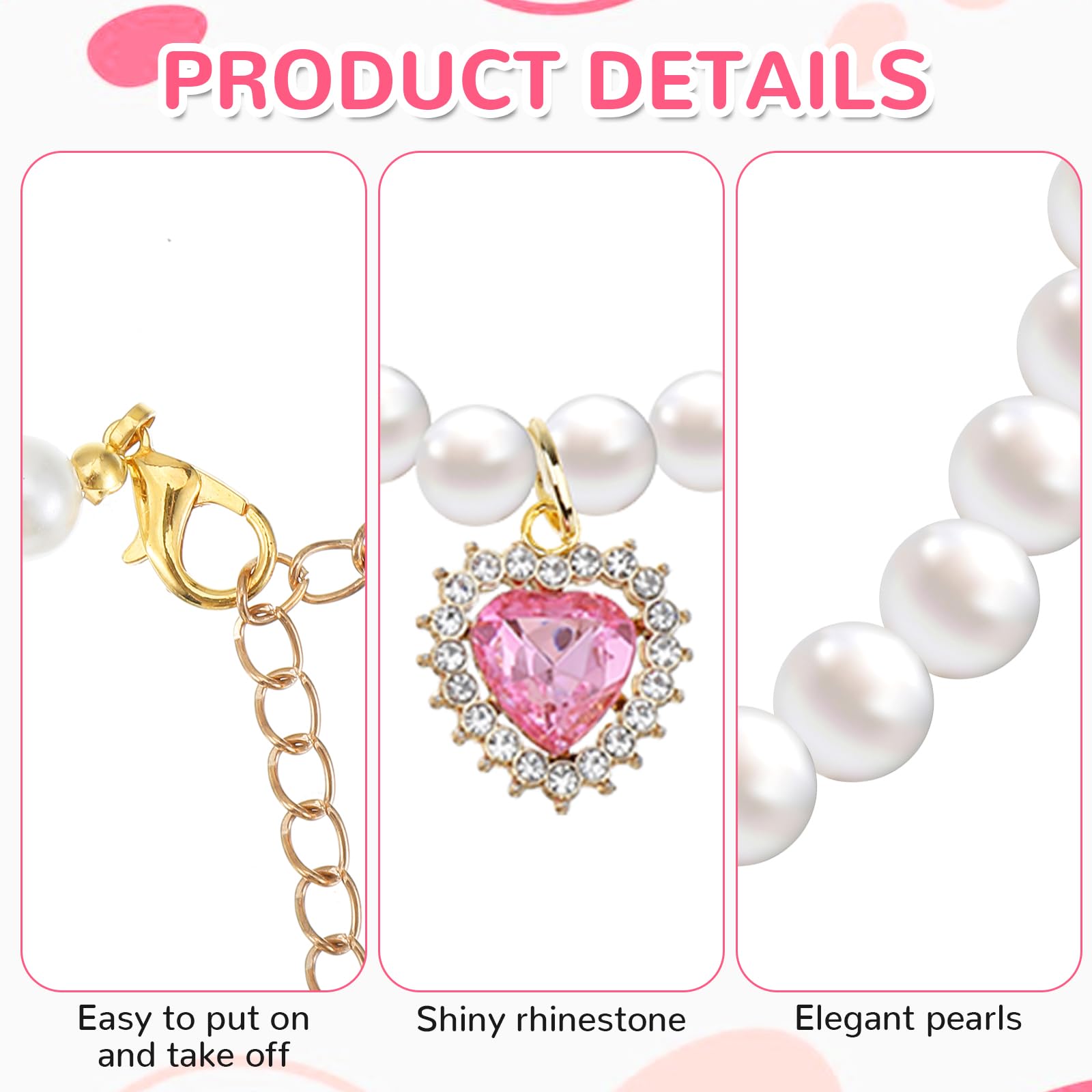 Tyqour collar de perlas con corazón verde, combina con cualquier estilo.